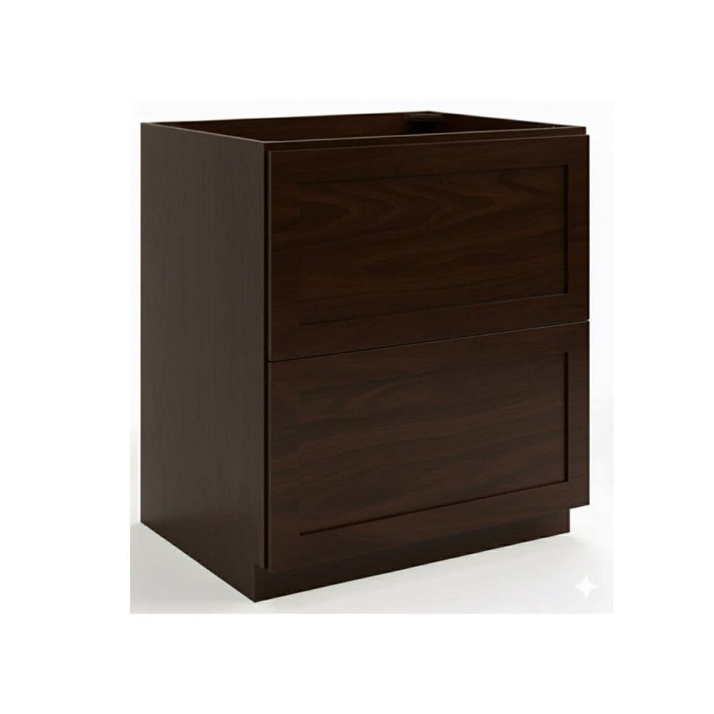 Aspen Charcoal Gray Two Drawer Base