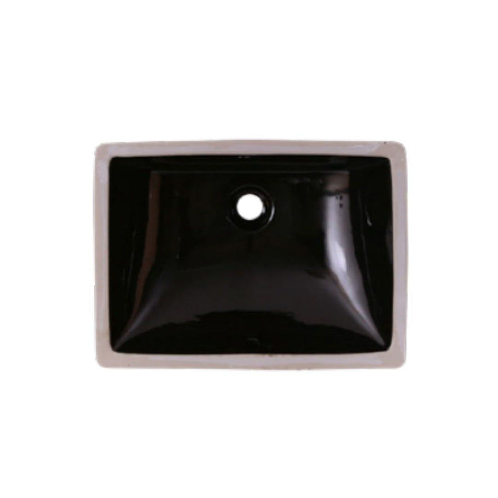 Black-Undermount Rectangular Ceramic Sink