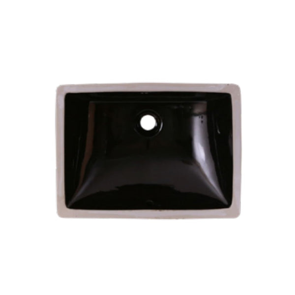 Black-Undermount Rectangular Ceramic Sink