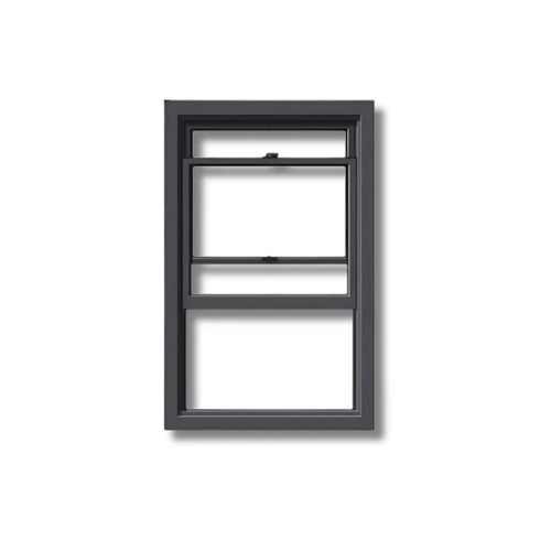 Black Vinyl Single-Hung Window