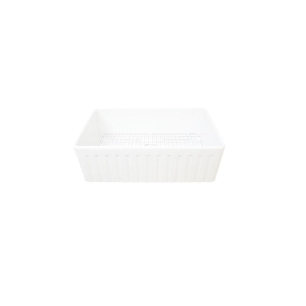 Single Bowl Farmhouse Fireclay Sink White