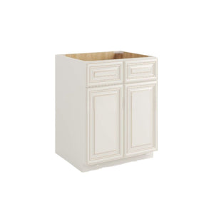 Charleston White Sink Base With Double Doors and False Drawers