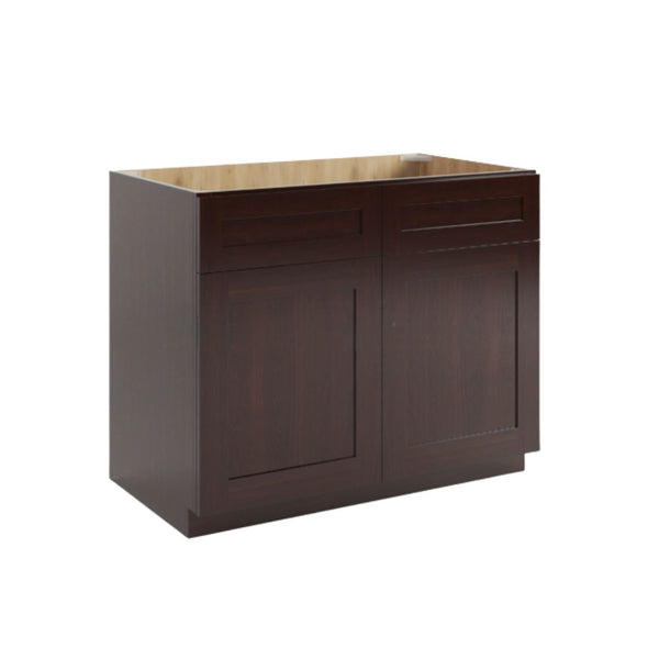 Shaker Espresso  Base Cabinet Double Doors and Drawers