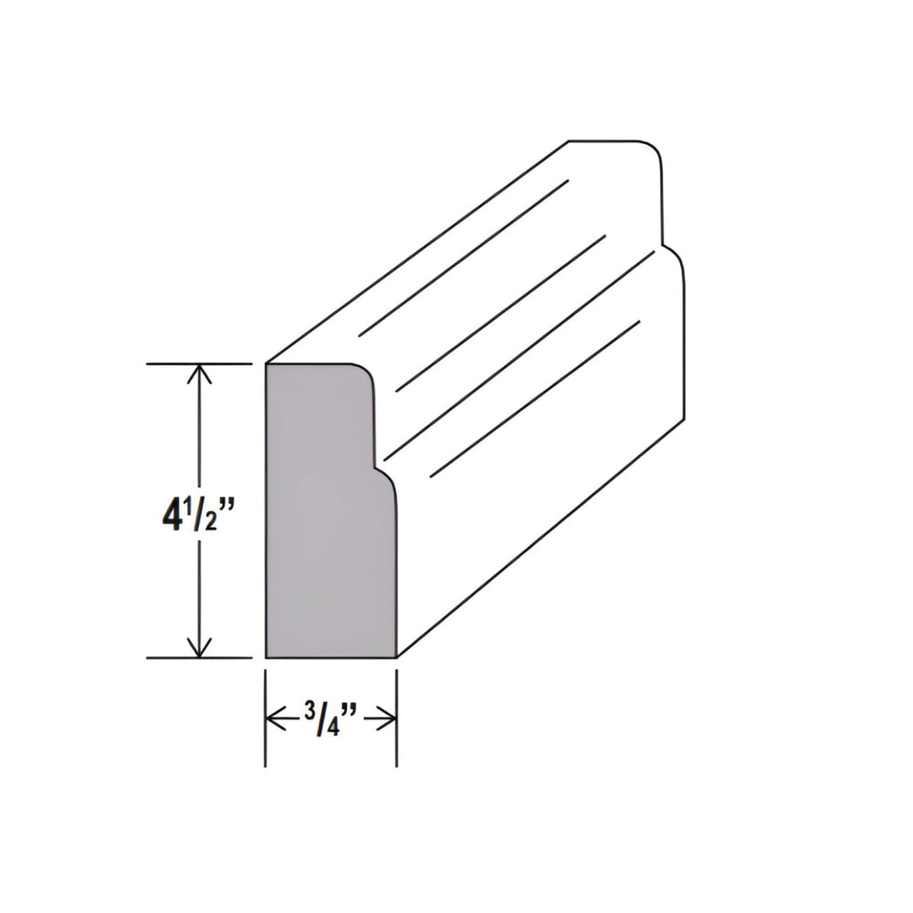 Slim Dove White Furniture Base Moulding
