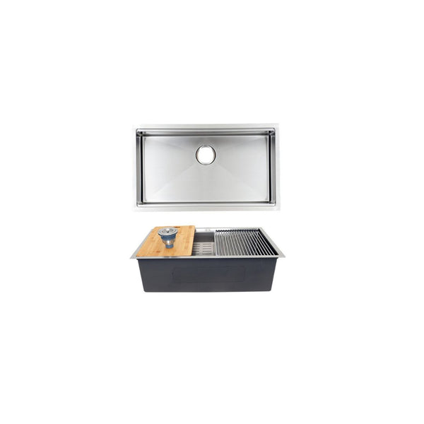 AD-H3219-1 Single Bowl Zero Radius Workstation Kitchen Sink