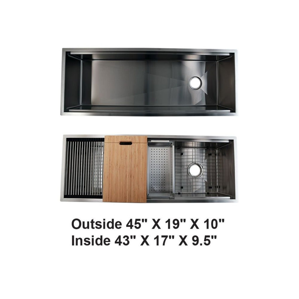 AD-H4519 Single Bowl Zero Radius Kitchen Sink