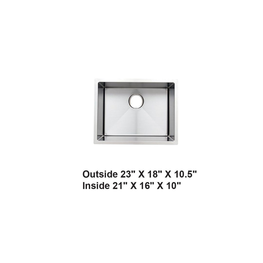 AD-H48 Handmade Undermount Single Bowl Stainless Steel Sink