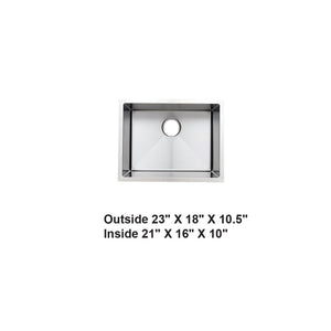 AD-H48 Handmade Undermount Single Bowl Stainless Steel Sink