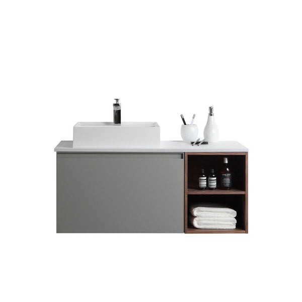 MANAROLA 42  LIGHT GRAY BATHROOM VANITY
