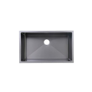 Grey-Handmade Undermount Stainless Steel Sink