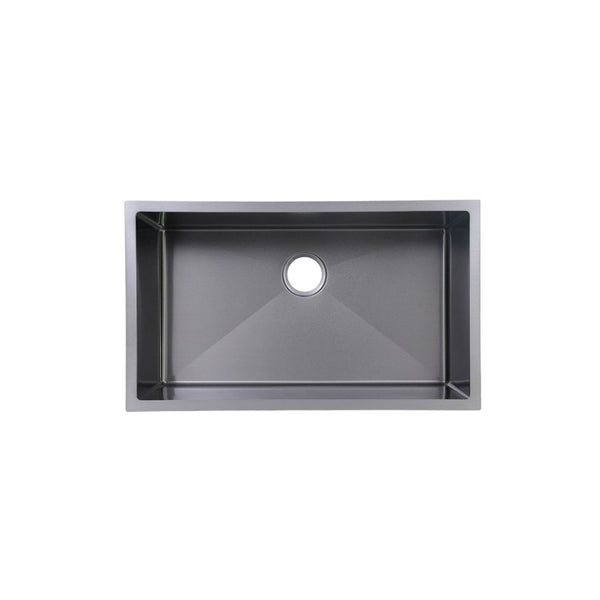 Grey-Handmade Undermount Stainless Steel Sink