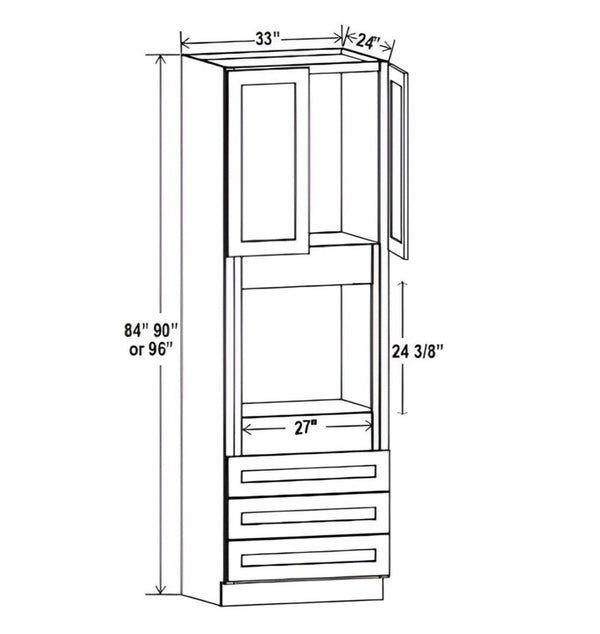 Aspen White 33″ W Oven Cabinet