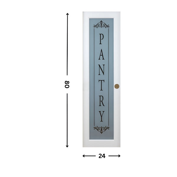 1-panel Pantry Glass Door (80" height)