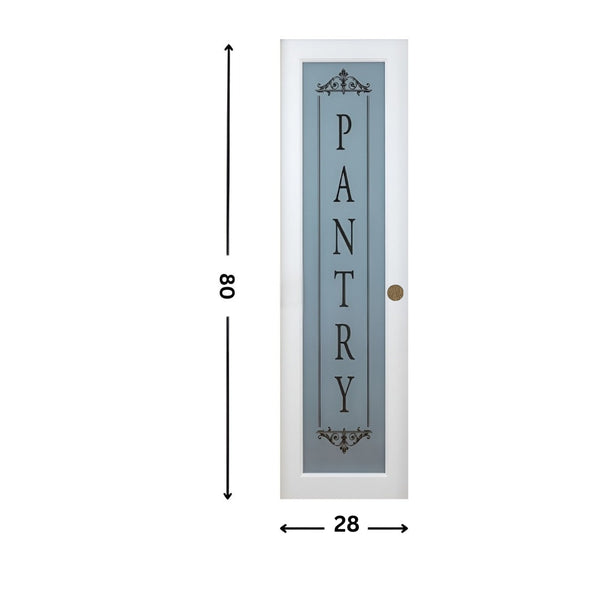 1-panel Pantry Glass Door (80" height)
