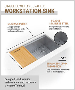 Single Bowl Handcrafted Workstation-3319