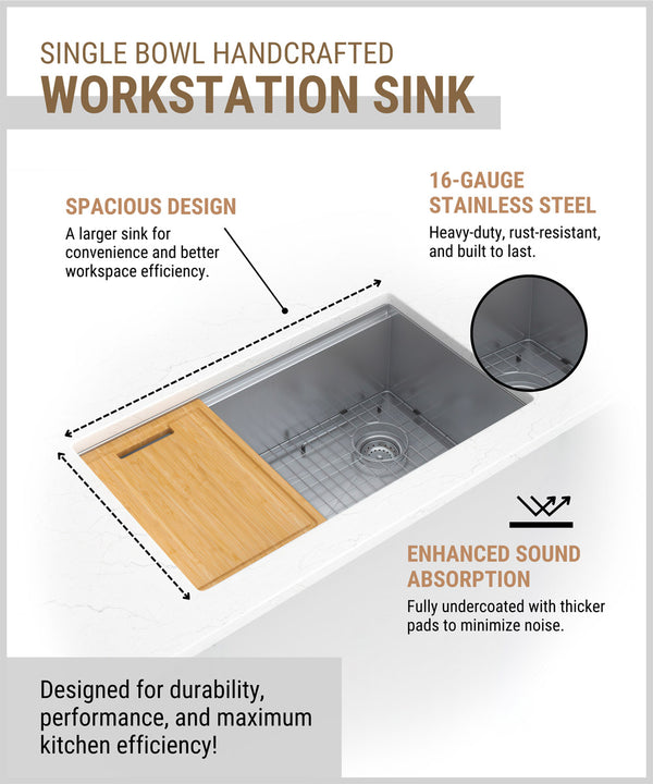 Single Bowl Handcrafted Workstation-3319
