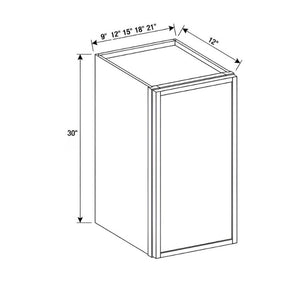Slim Dove White- 30"H Wall Cabinet Single Door